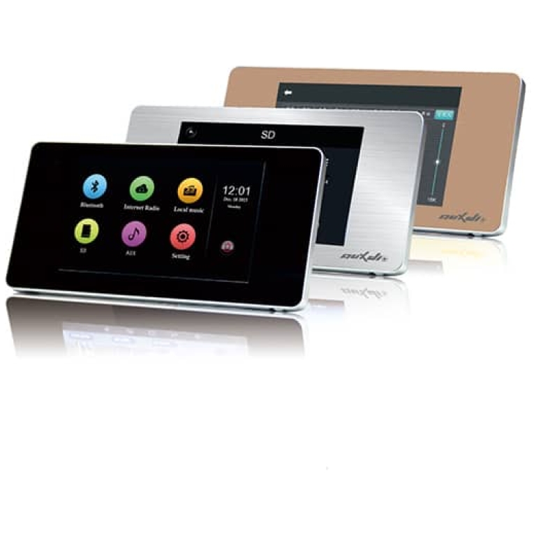 amplificator stereo de perete dsppa dm838, 2x20w, android cu touchscreen 5"