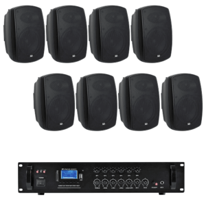 sistem sonorizare hotel, 240w, bluetooth, usb, fm, negru