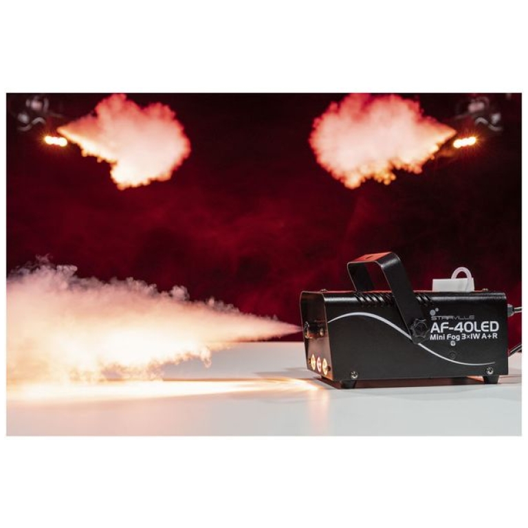 masina fum cu leduri stairville af 40 led mini fog 3x1w a+r