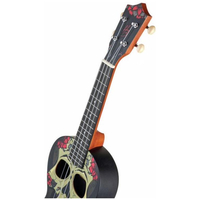 ukulele sopran harley benton dotu uke s diamond skull