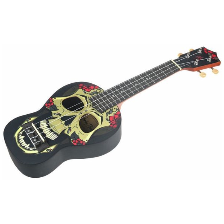 ukulele sopran harley benton dotu uke s diamond skull