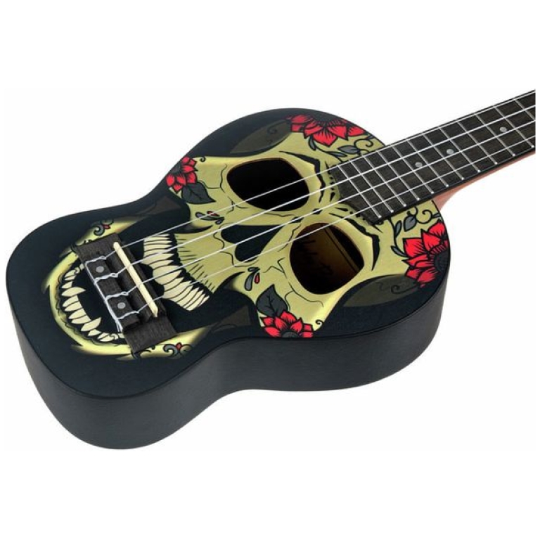ukulele sopran harley benton dotu uke s diamond skull