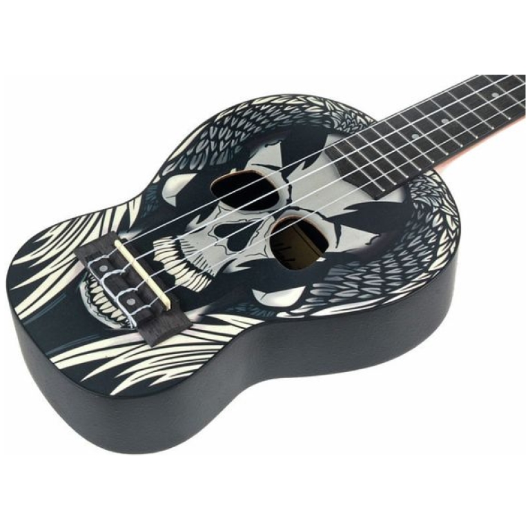 ukulele sopran harley benton dotu uke s angel skull