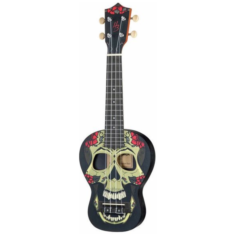 ukulele sopran harley benton dotu uke s diamond skull