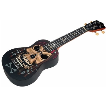 ukulele sopran harley benton dotu uke s pirate skull