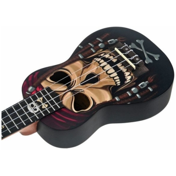 ukulele sopran harley benton dotu uke s pirate skull