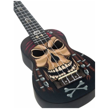 ukulele sopran harley benton dotu uke s pirate skull