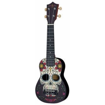 ukulele sopran harley benton dotu uke s sugar skull