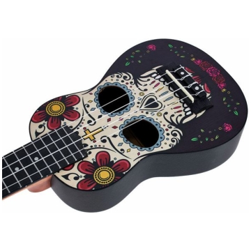 ukulele sopran harley benton dotu uke s sugar skull