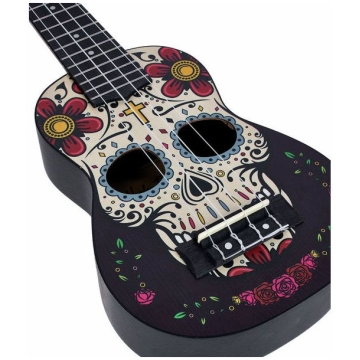 ukulele sopran harley benton dotu uke s sugar skull