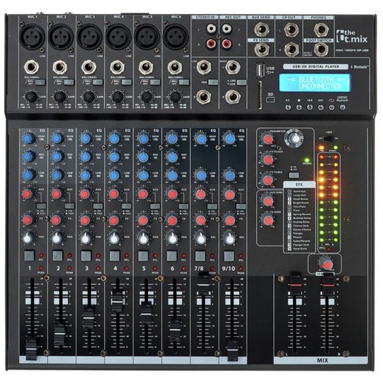 mixer audio cu bluetooth the t.mix xmix 1202 fxmp usb