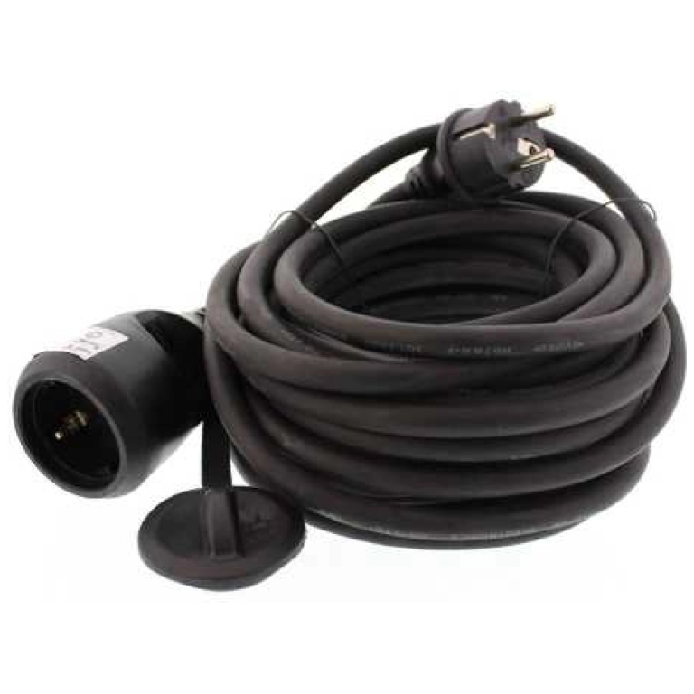 prelungitor electric 20m, 3×1.5mm, ip44, negru