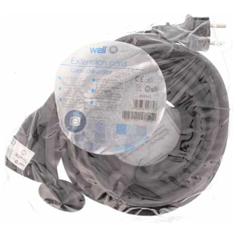 prelungitor electric 20m, 3×1.5mm, ip44, negru
