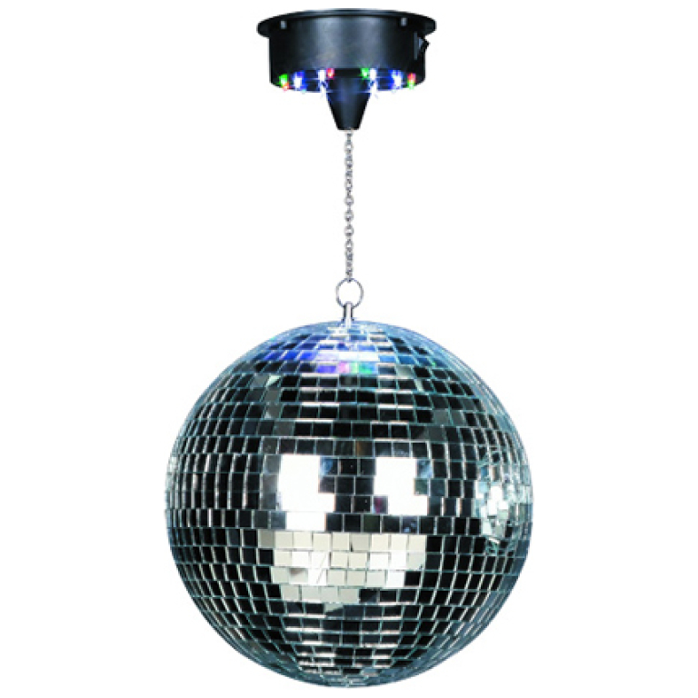 glob disco 30 cm cu motor 18 led uri rgbw