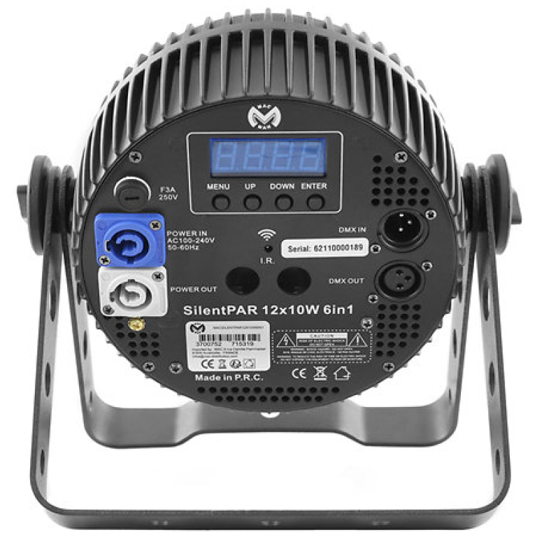led par rgbwa uv 12x10w 6in1 mac mah