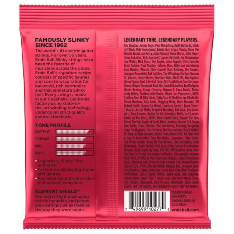 corzi chitara electrica ernie ball 2226