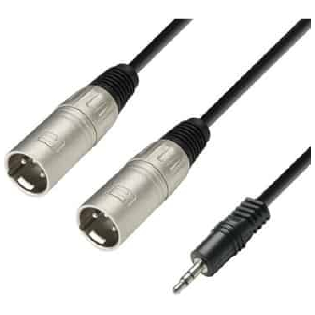 adam hall cables 3 star ywmm 0300, cablu jack 3.5 mm stereo 2 xlr tata, 3m