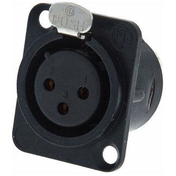 conector xlr panou mama neutrik nc3 fd l b 1