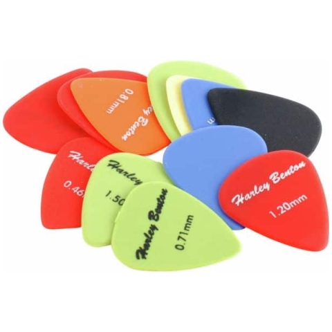 harley benton nylon player pick set mixed