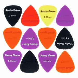 penele chitara 0.81 mm harley benton nylon player pick set