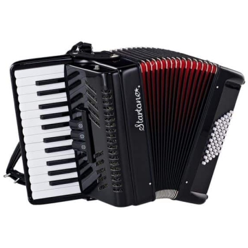 acordeon 48 basi negru startone piano accordion 48 black mkii