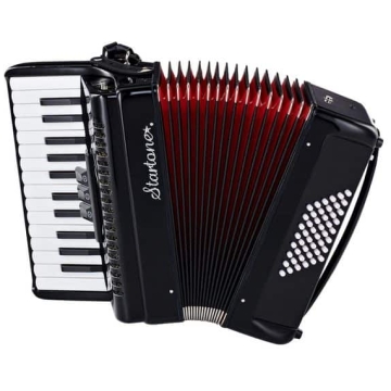 acordeon 48 basi negru startone piano accordion 48 black mkii