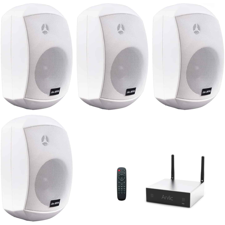 sistem boxe piscina master audio xb640w, amplificator arylic a50+, wi fi, bluetooth, internet radio