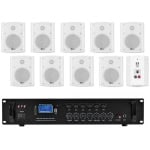 Sistem ambiental 10 boxe albe, bluetooth, USB, FM - Atmos Plus 10W