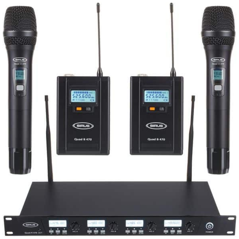sistem wireless sirus quad r + 2h + 2b 470 bundle