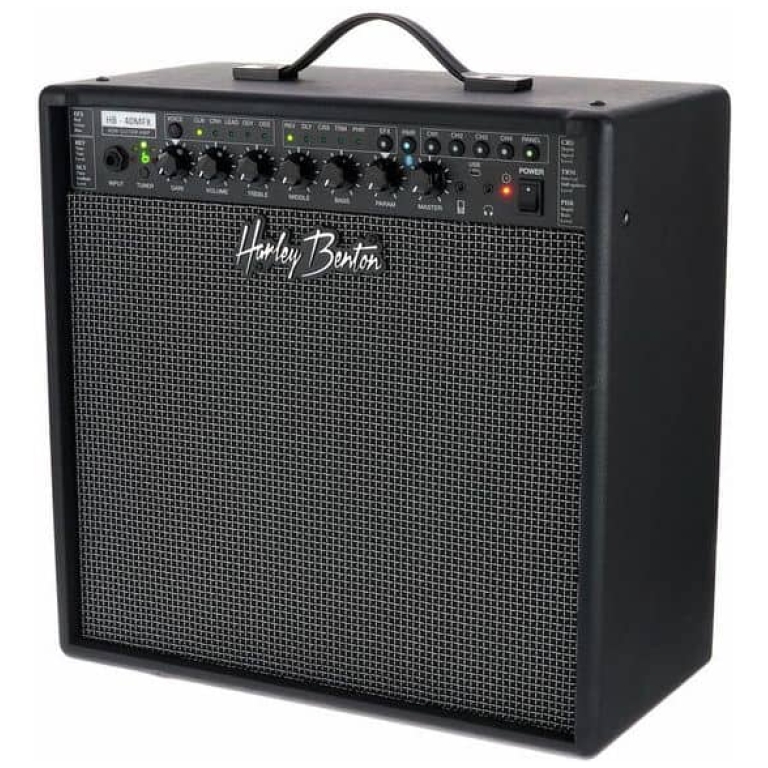 amplificator chitara cu bluetooth harley benton hb 40mfx