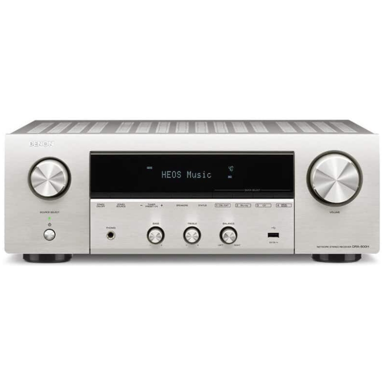 sistem audio stereo denon dra 800h cu boxe magnat, wifi, bluetooth, airplay 2, hdmi, intrare phono, usb