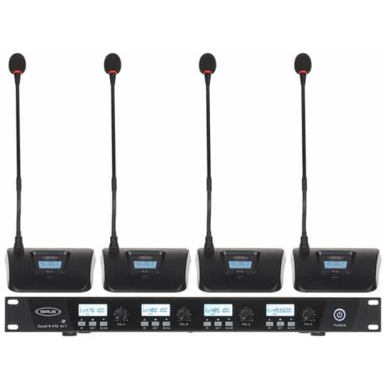 sistem microfoane conferinta wireless sirus quad r 470