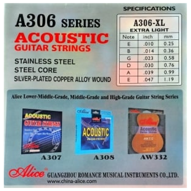 corzi chitara acustica alice a306 xl extra light