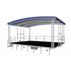Scena spectacole remorca Arcum X36 cu acoperis arcuit