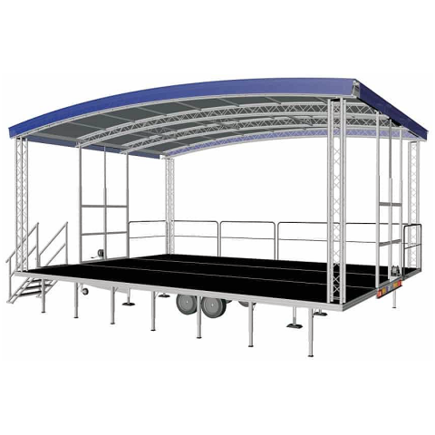 Scena spectacole remorca Arcum X36 cu acoperis arcuit