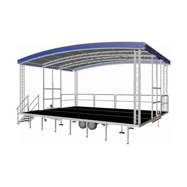 Scena spectacole remorca Arcum X36 cu acoperis arcuit