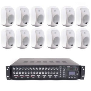 sistem sonorizare strand 12 boxe master audio xb640w, 480w, bluetooth, usb