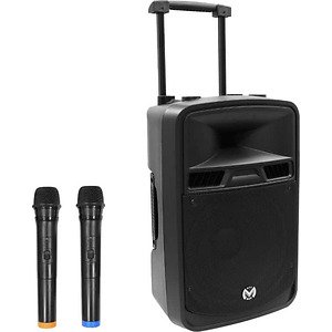 boxa portabila 12 inch cu 2 microfoane wireless mac mah mobile 12 uhf