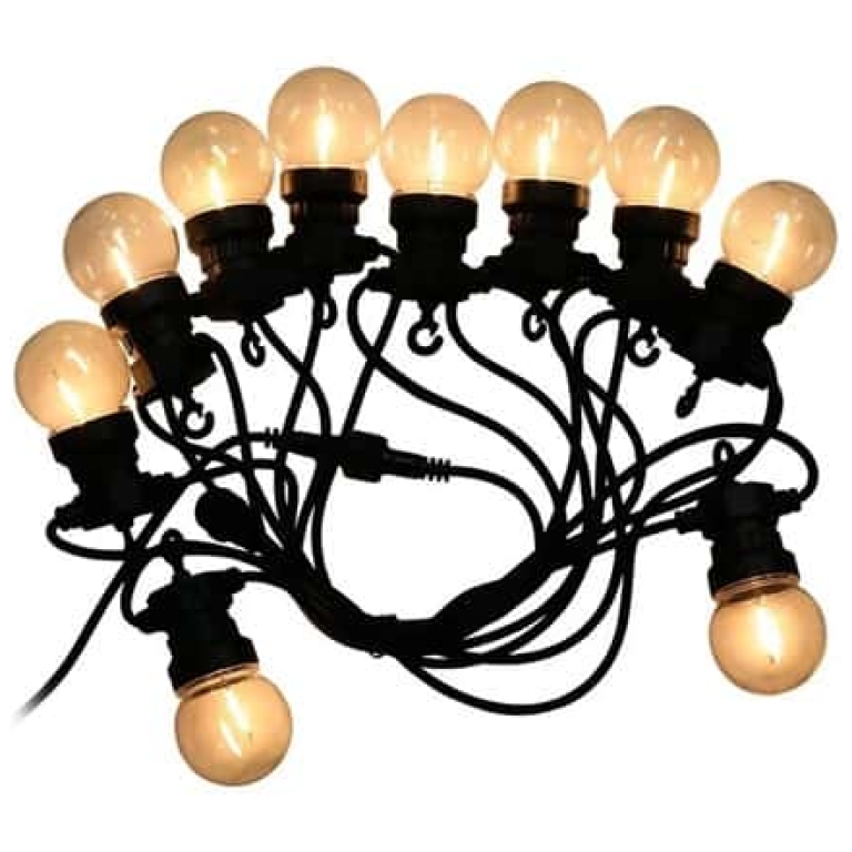 ghirlanda decorativa 5m v tac cu 10 becuri led 0.4w, 3000k