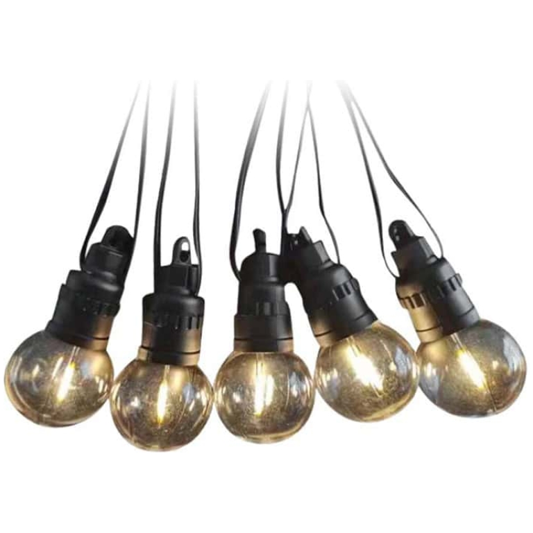 ghirlanda solara led 10 becuri 0.5w, 12m, 3000k