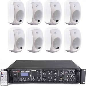 sonorizare restauurant 8 boxe master audio xb640w, bluetooth, usb, 320w