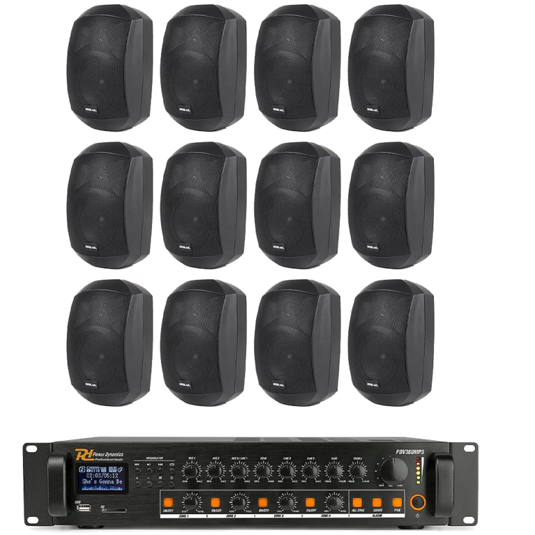 Sistem Restaurant 12 boxe Master Audio XB530B, bluetooth, USB, 4 zone