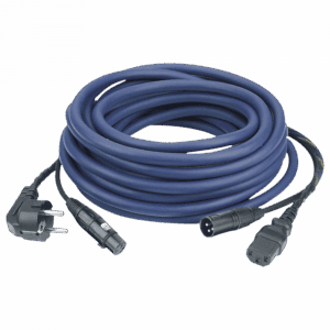 Cablu alimentare 10m cu XLR DAP Audio FP0810 - Schuko IEC albastru