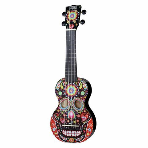 mahalo skull ukulele day of the dead