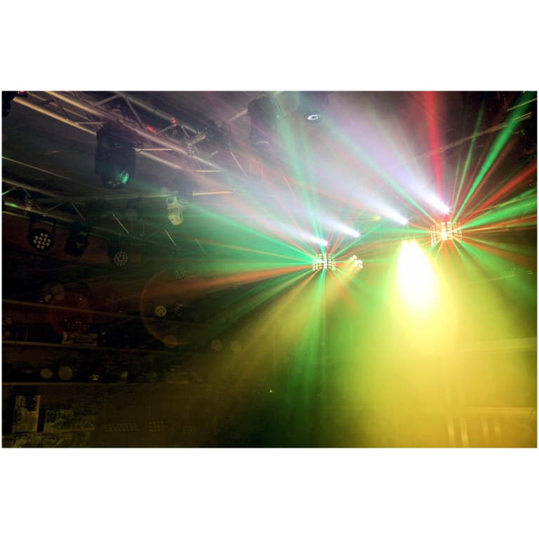 set lumini beamz showbar 2x par, 2x butterfly, laser, dmx, r/g