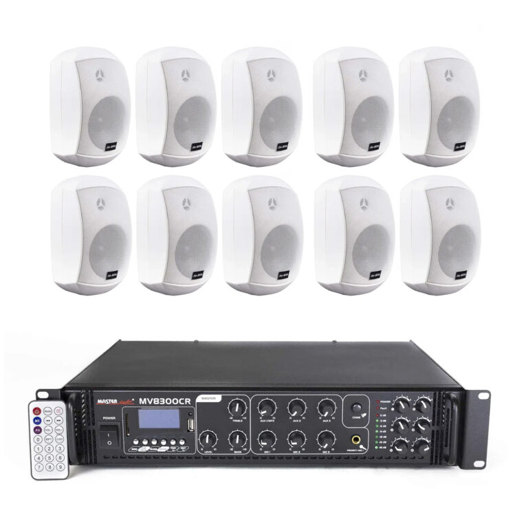 sistem 10 boxe exterior master audio xb530w, bluetooth, usb, 350w