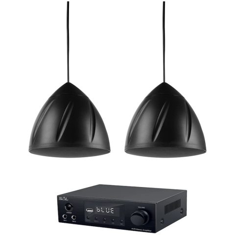 sistem audio pendant 2x power dynamics pds40b, bluetooth, usb, fm, 60w