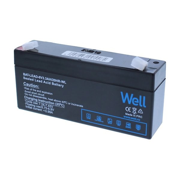 Acumulator 6V 3.3 Ah plumb acid WELL