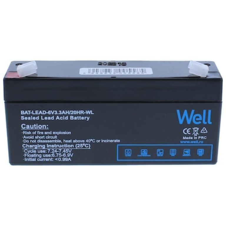acumulator 6v 3.3 ah plumb acid well