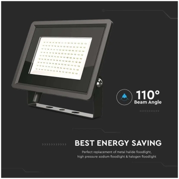 reflector led 100w 6400k ip65, negru